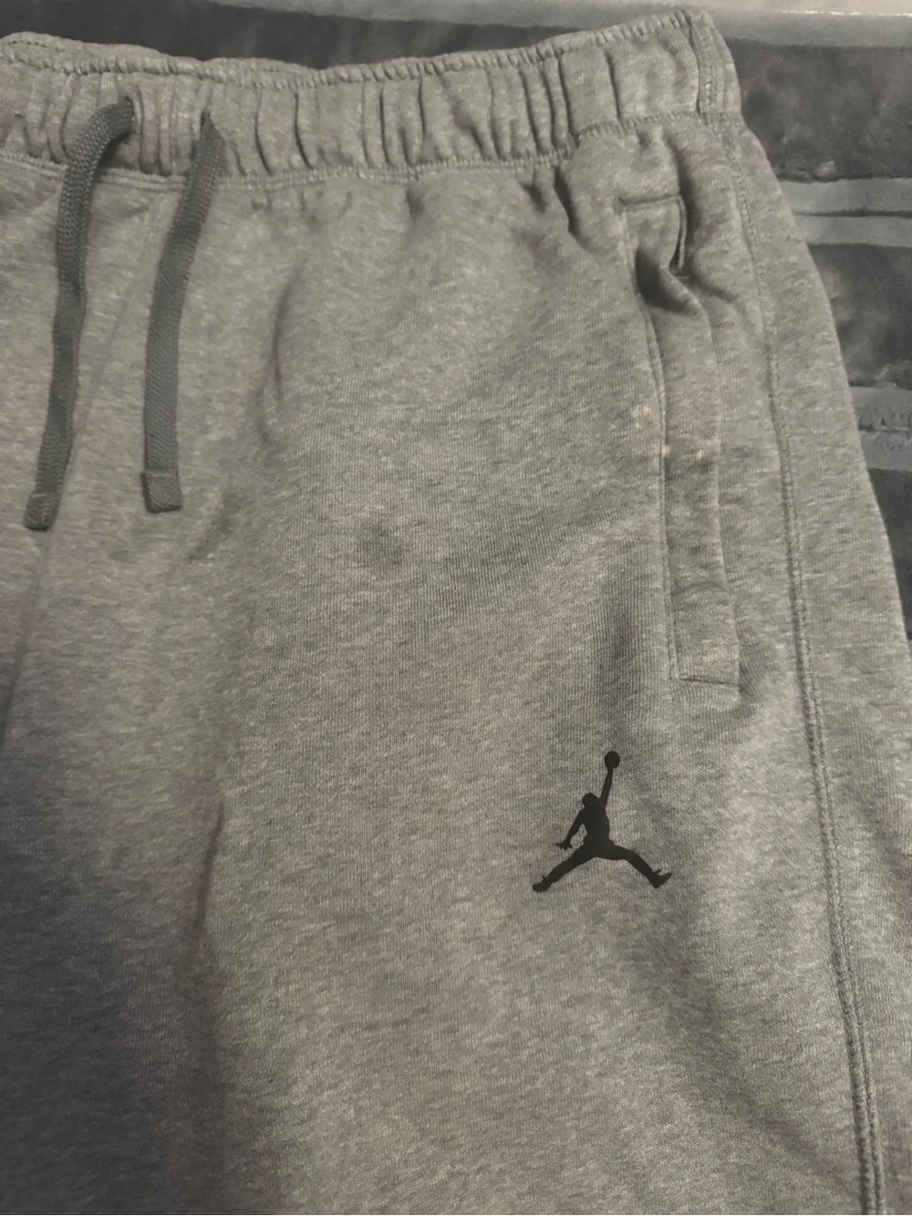 Jordan Men’s Cut Off Gray Fleece Joggers